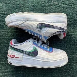Nike Air Force AF1 Shadow, Womens Sneakers DZ5193-100, Sail Multi Color, Size 7